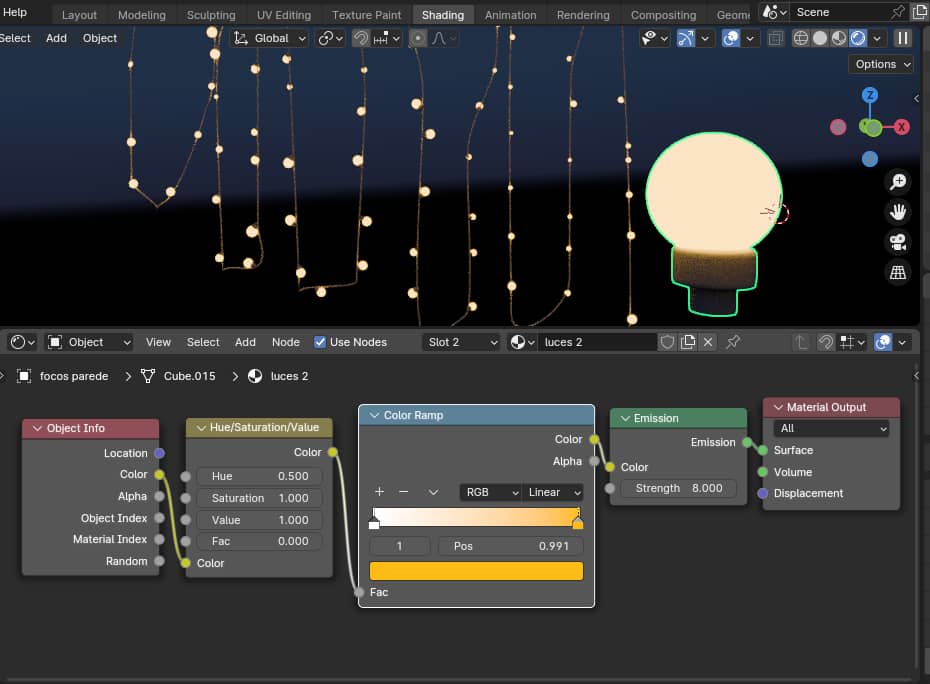 Nodos blender_Luces amarillas