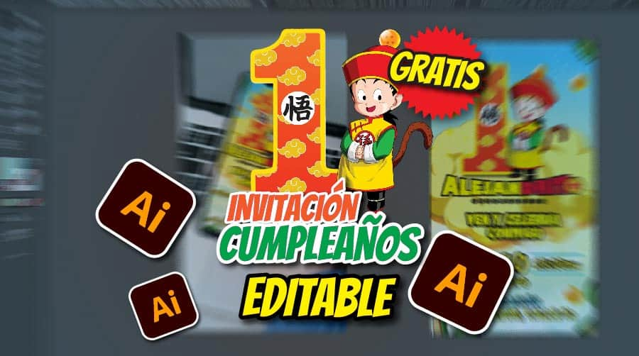 Invitación cumpleaños Gohan Miniatura